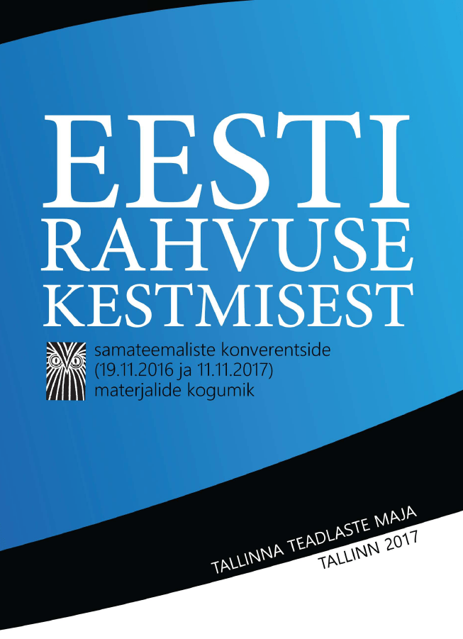 Raamat "Eesti rahvuse kestmisest"