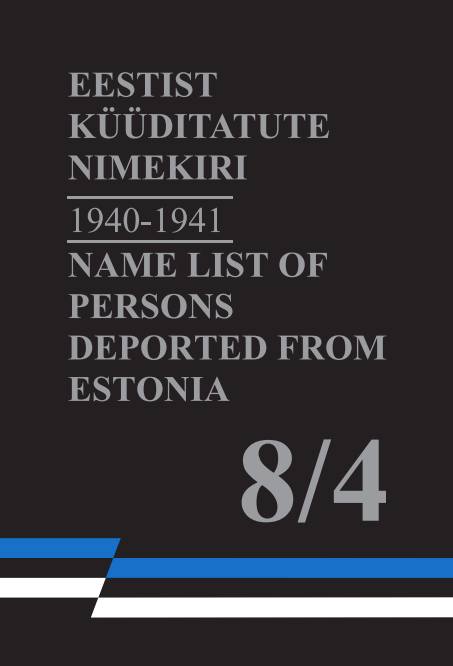 Raamat Eestist 1940-1941 küüditatute nimekiri