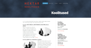 Read more about the article NEKTAR koolitused uus koduleht