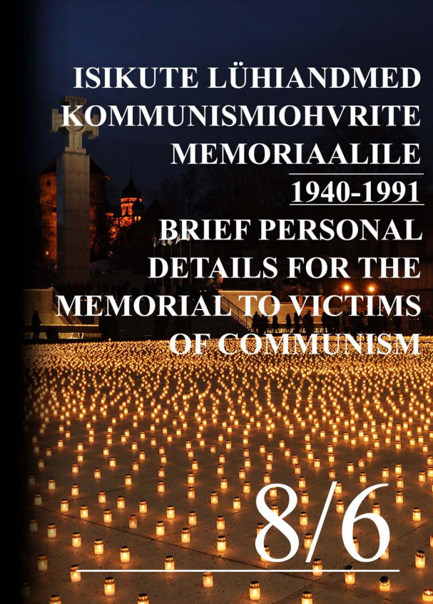 You are currently viewing Raamat “Isikute lühiandmed kommunismiohvrite memoriaalile 1940-1991”