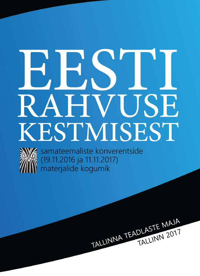 You are currently viewing Raamat “Eesti rahvuse kestmisest”